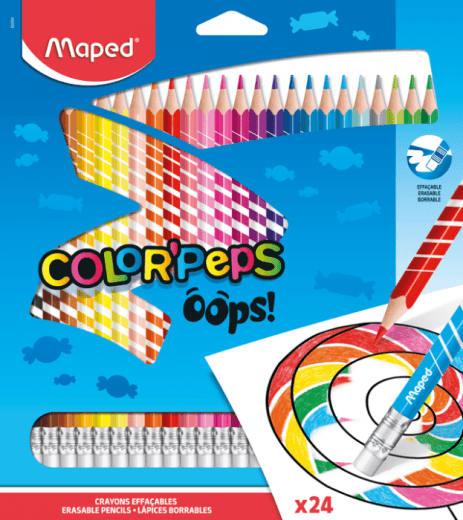 Maped boјe za drvo/24 sa gumicom 832824