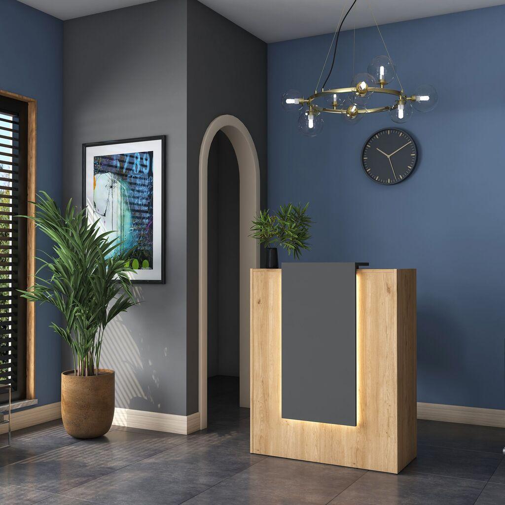 Hanah Home Sto za recepciju MA101 3859, 90x110x40 cm, Hrast