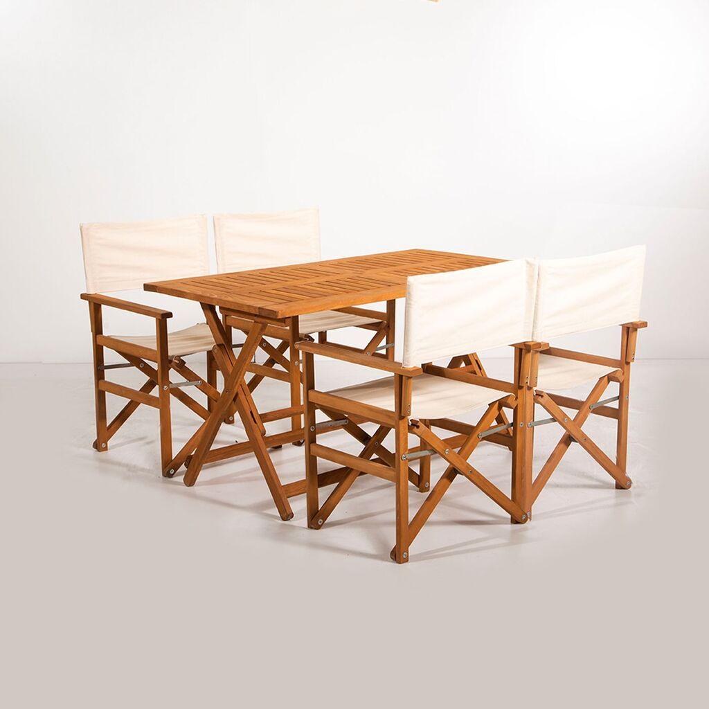 Hanah Home Baštenski set sto i 4 stolice MYR01, Krem