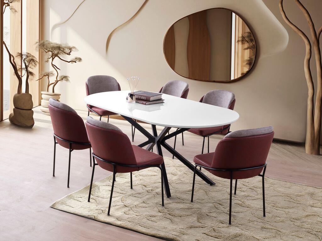 Hanah Home Trpezarijski sto Aura 3012, 180x79x90 cm, Beli