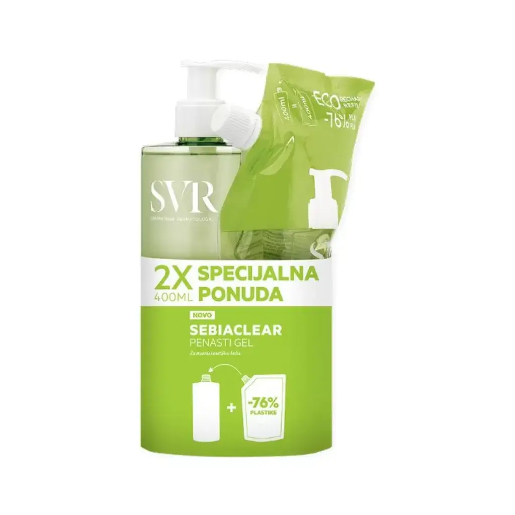 Svr Penasti gel SEBIACLEAR, 2x400 ml