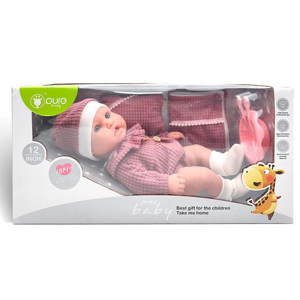 Lutka beba 30 cm sa posudom za hranu