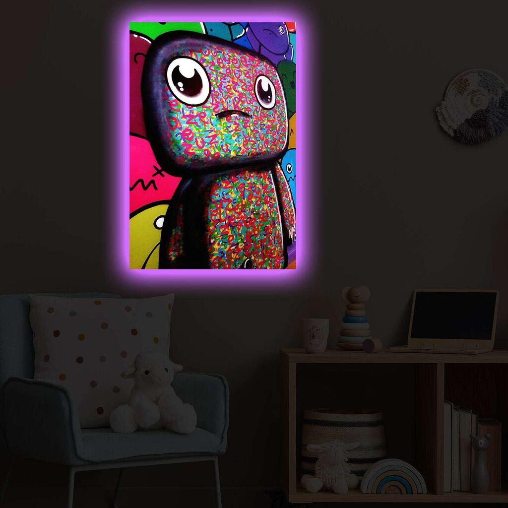 Wallity Slika sa LED osvetljenjem 4570POPARTDACT-005, 45x70 cm