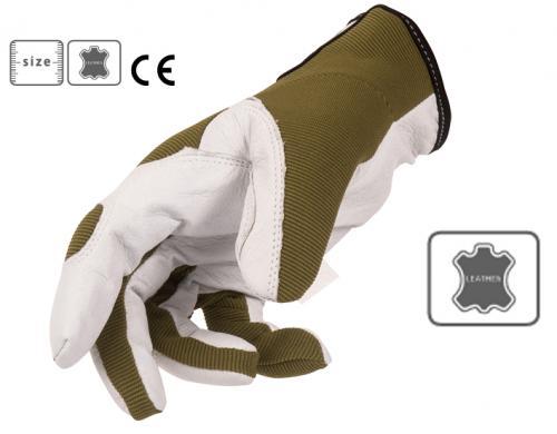 Stocker Kožne rukavice  a23075, Braon-bele