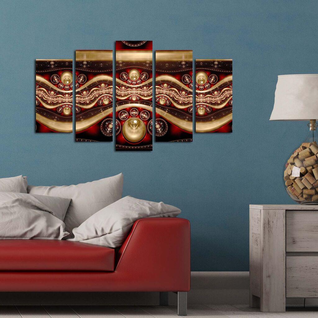 Wallity Set Slika 5ABSMDF-6, 5 Delova