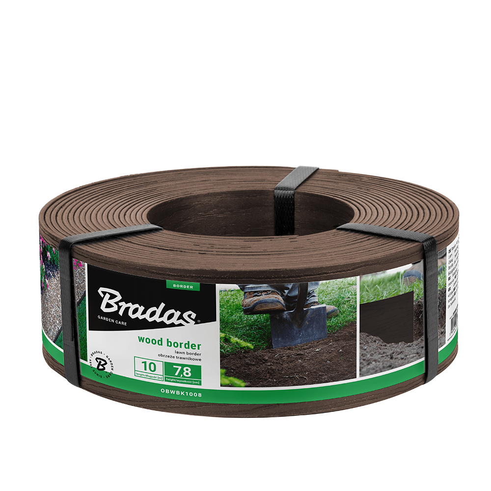 Bradas  Graničnik Wood border obwbr1008, 78mm , 10m