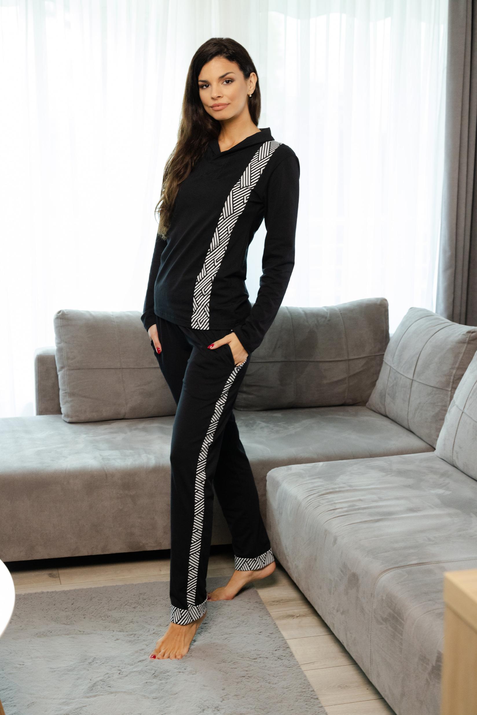 Ženska pidžama Daylin, Crna