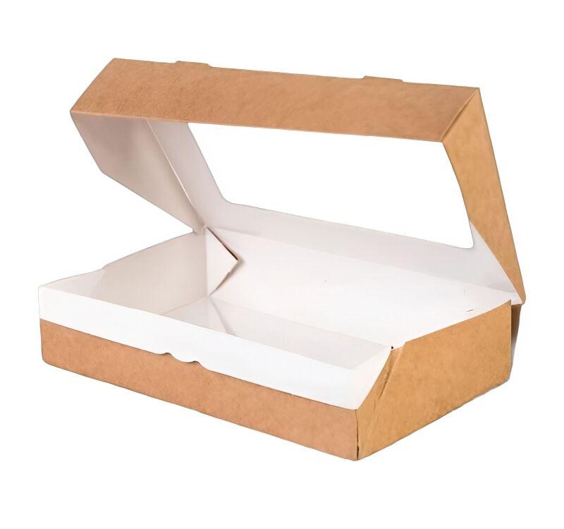 Kartonska kutija sa prozorom Eco Tabox, 1450 ml, 260x150x40 mm kraft, 50 kom