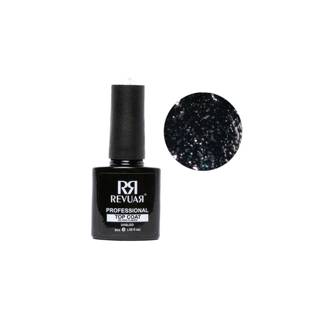 Revuar  Top Coat za nokte Silver flakes, 8ml