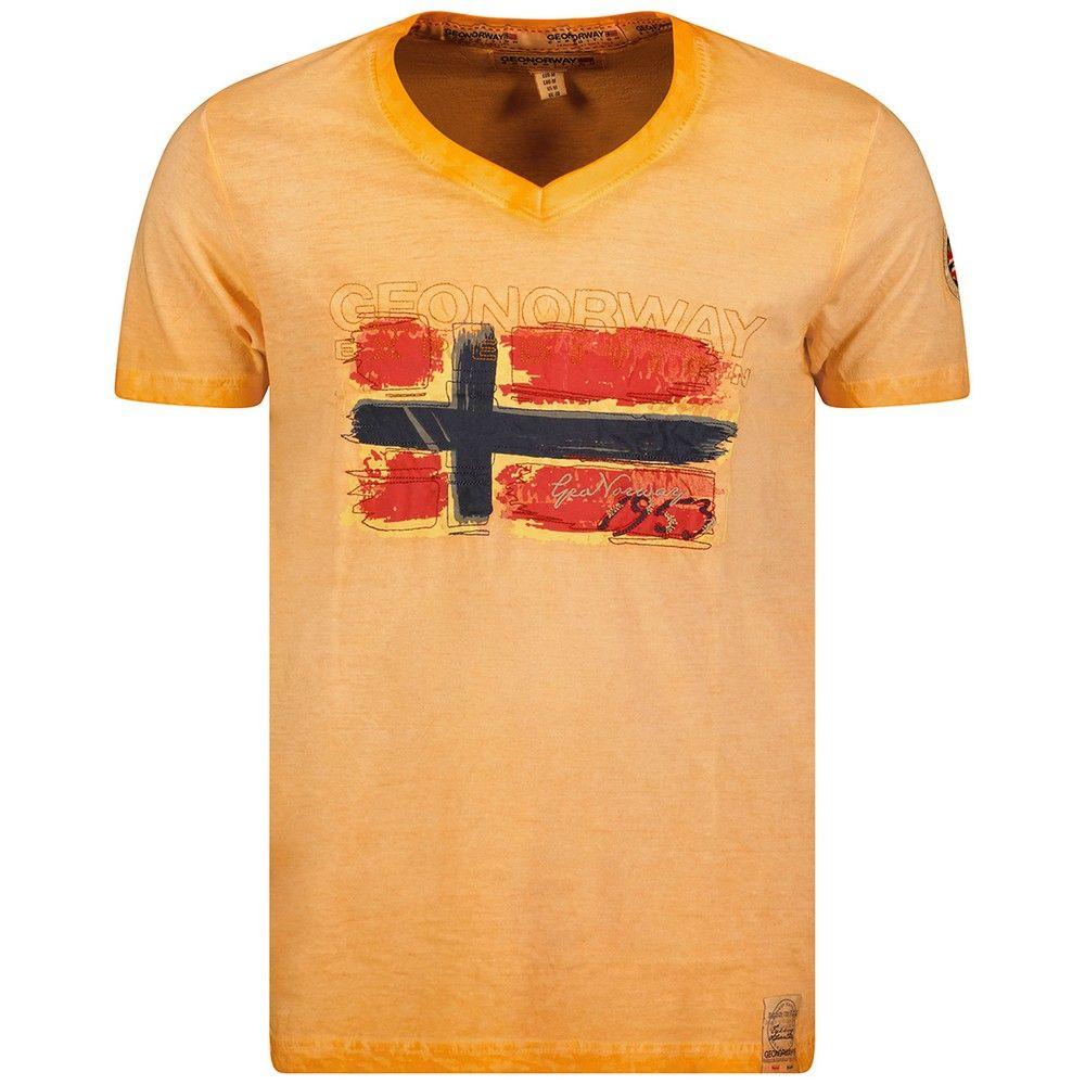 Geographical Norway Muška majica kratkih rukava Joasis Ss Men 401, Narandžasta