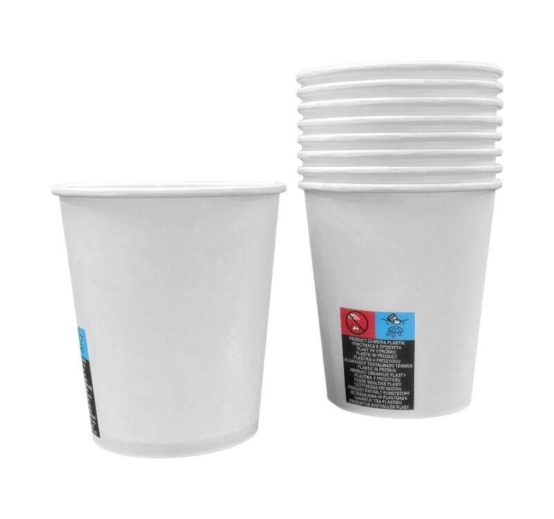 Papirna čaša 1-sl 250 ml d=80 mm bela SUP, 50 kom