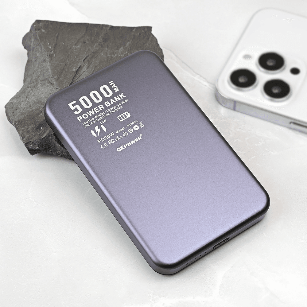 Ekserna baterija Magsafe PD W52 5000mAh siva