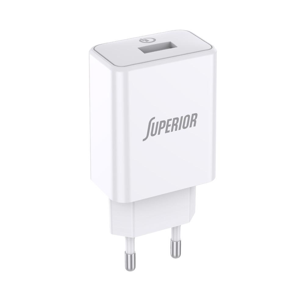 SUPERIOR Kućište punjača SU-P101 Fast QC3.0 18W 3A, Belo