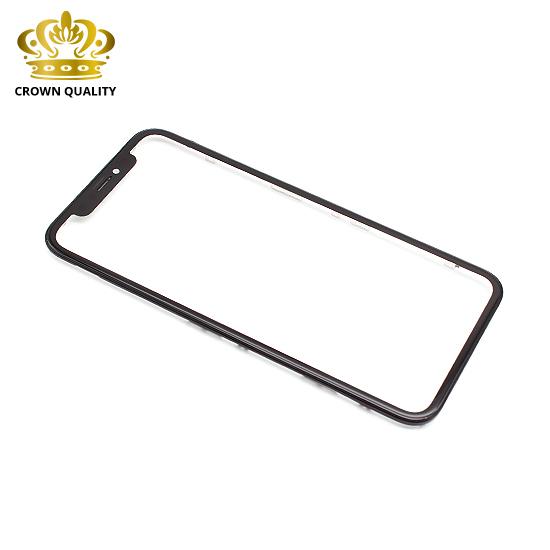 Staklo touch screen-a za Iphone XR+ okvir (Crown Quality), Crno