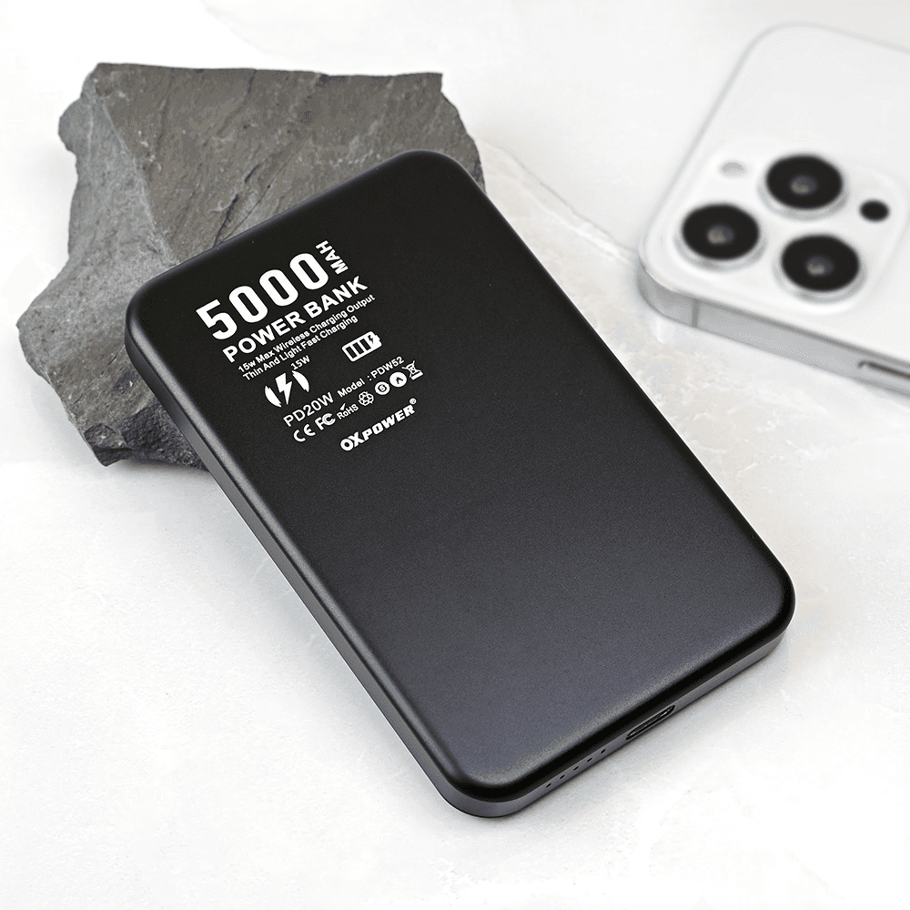 Ekserna baterija Oxpower Magsafe PD W52 5000mAh , Crna