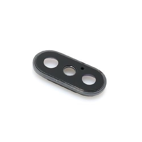 Staklo kamere za Iphone X + okvir, Crno