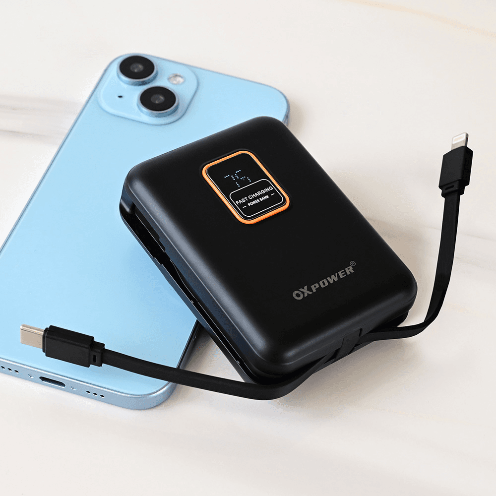 Power bank prenosiva baterija Oxpower PDW11 PD QC 22.5W 12000 mAh , Crna