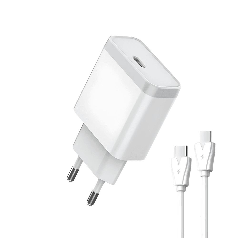 LDNIO Kućni Punjač Q122 PPS PD, 27W sa Type C na Type C kablom, Beli