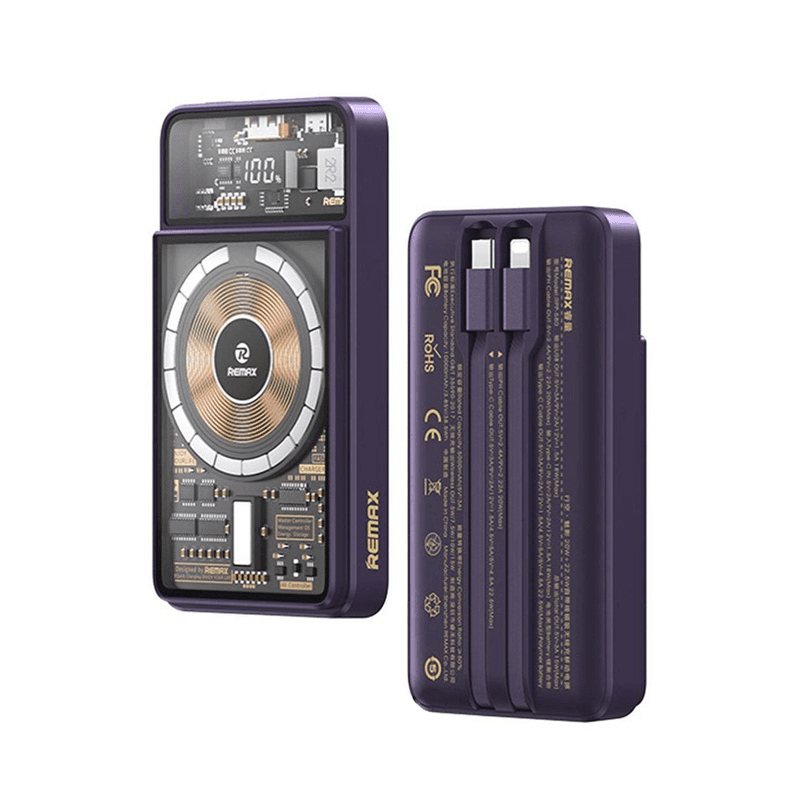 Power Bank REMAX Phantom Series RPP-580 PD 20W+QC 22.5W 10000mAh , Ljubičasta