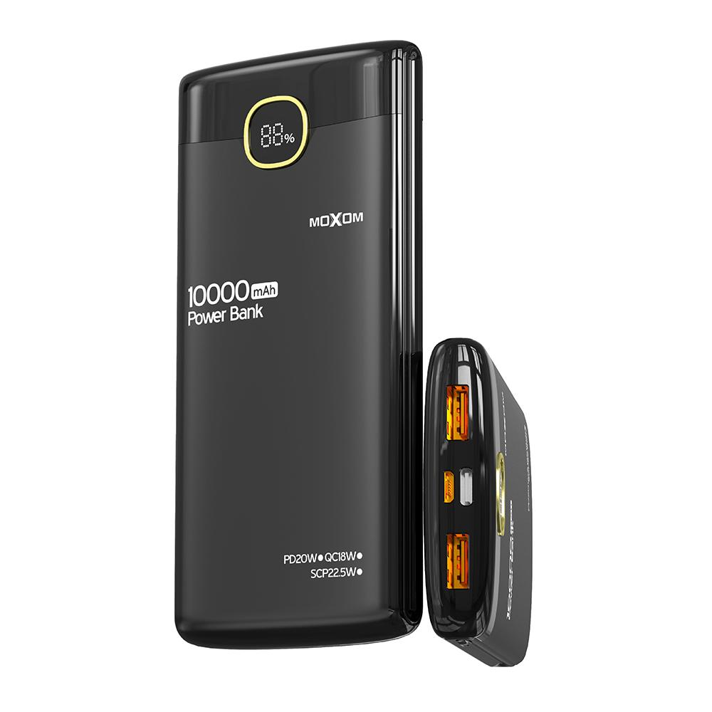 Power Bank Moxom MX-PB160 10000mAh SCP22.5W + PD20W 2.4A , Crna