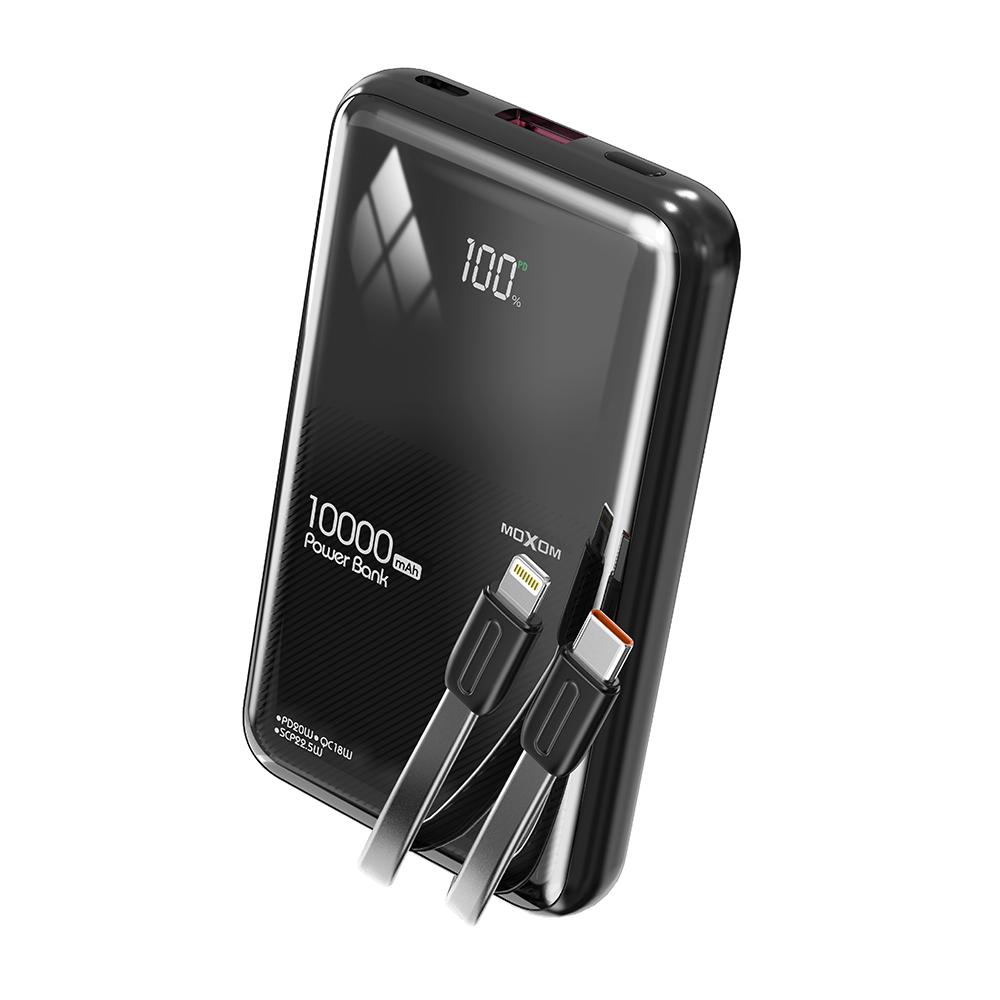 Power bank Moxom MX-PB153 super brzi PD20W QC18W SCP22.5W 10000mAh 3A , Crna