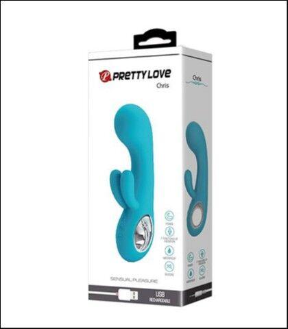 Pretty Love Multifunkcionalni vibrator Chris, Plavi