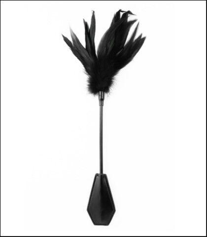Bič i golicaljka Crop and Feather Tickler, Crna
