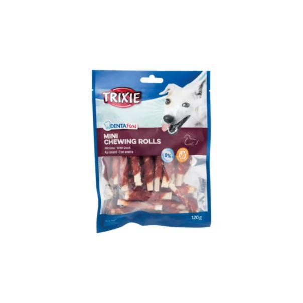 TRIXIE Poslastice za pse Denta Fun Mini Chewing Rolls, Pačetina, 30 komada