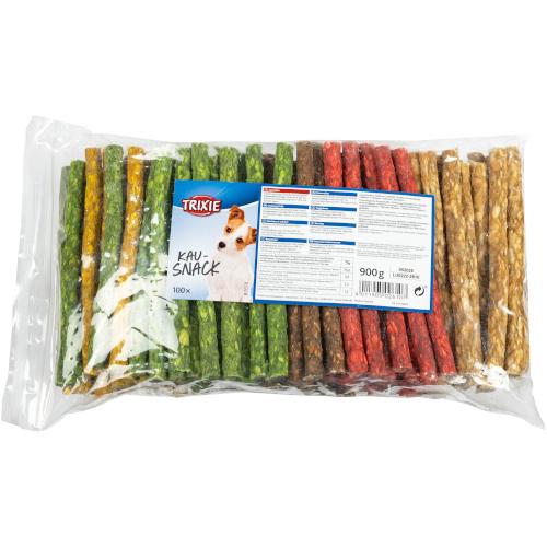TRIXIE Poslastica za pse Kau-Snack, Mix rolne za glodanje 9-10 cm, 100 komada, 900 g