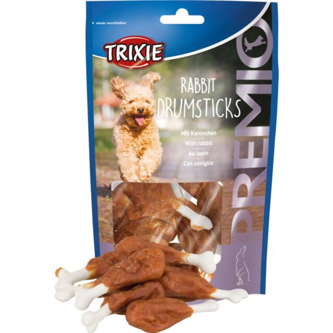 TRIXIE Poslastice za pse Premio Rabbit DrumSticks, Zečetina, 100 g