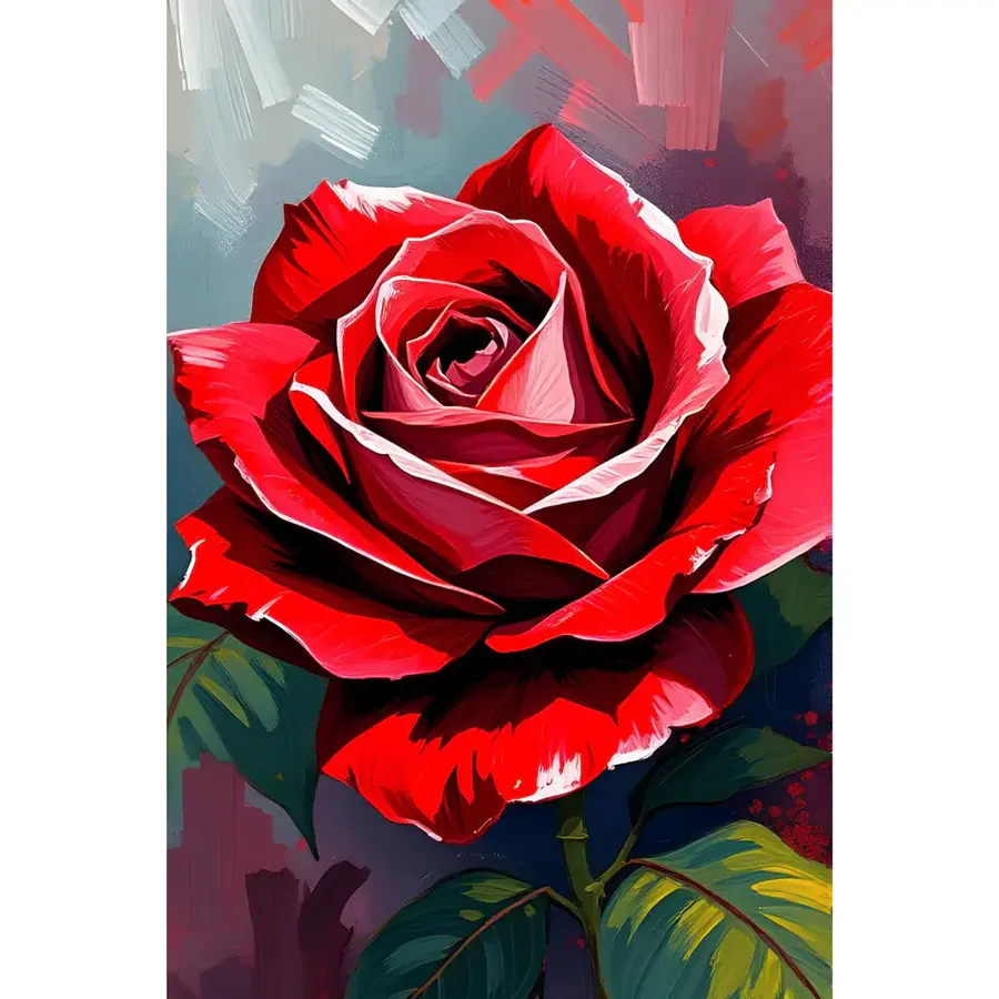 Pingo Ars Dijamantski mozaik Crvena ruza, 20x30 cm