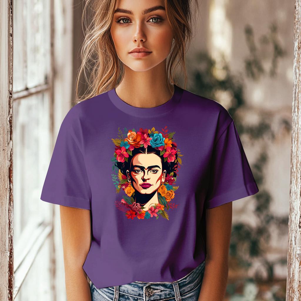 Camiseta Majica sa štampanim printom Cam 394, Ženska, Patlidžan
