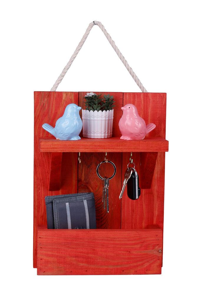 Aberto Design Polica za ključeve 214, 31x24x8cm, Crvena