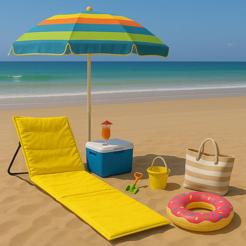 Ležaljka sklopiva za plažu 150x52cm, Žuta