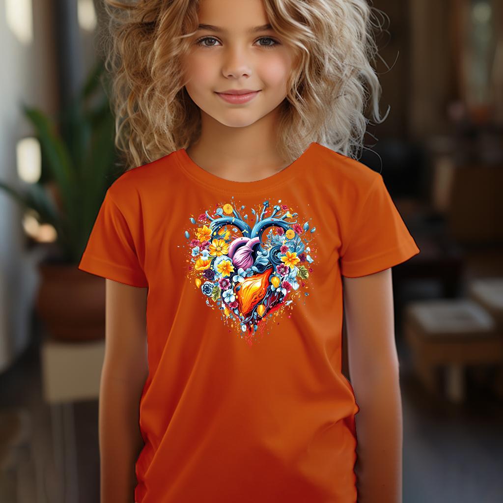 Camiseta Majica sa štampanim printom Cam 395, Dečija, Narandžasta