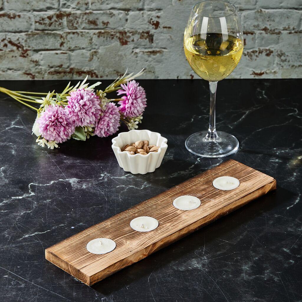 Aberto Design Svećnjak Tealight N, 35 x 9 cm, Smeđa boja