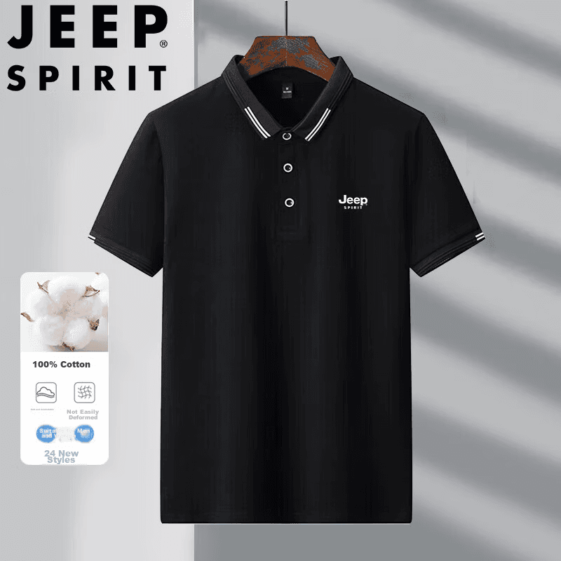 Jeep Spirit Muška polo majica kratkih rukava, Crna