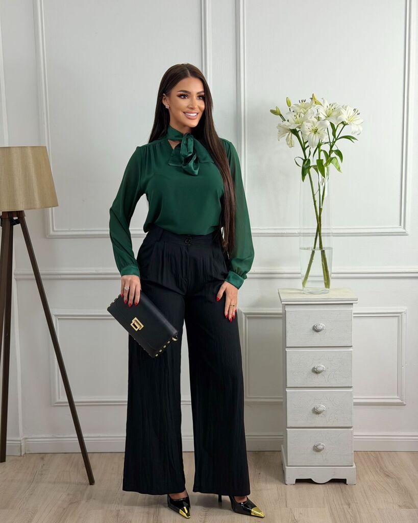 Squareonline Ženske pantalone Black Flow, Crne