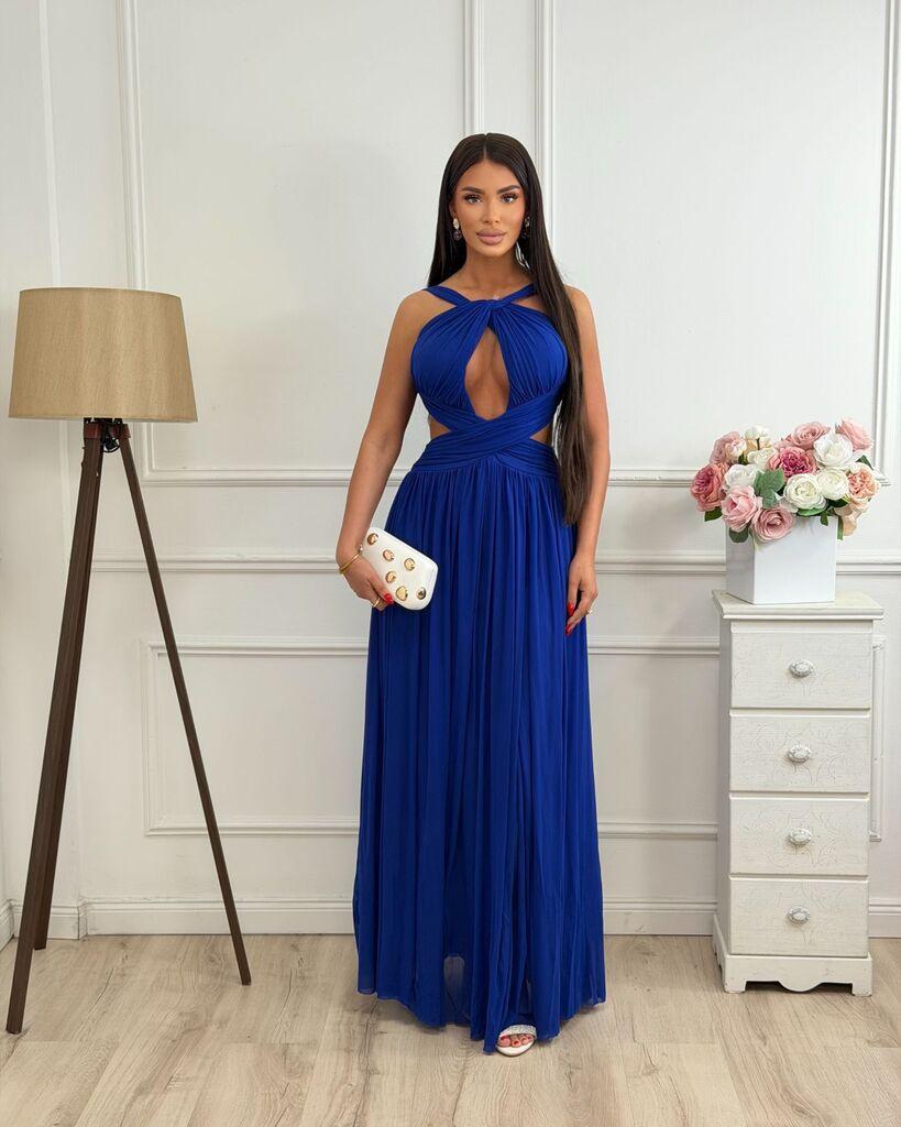 Squareonline Ženska haljina Royal Blue Glam Twist, Plava