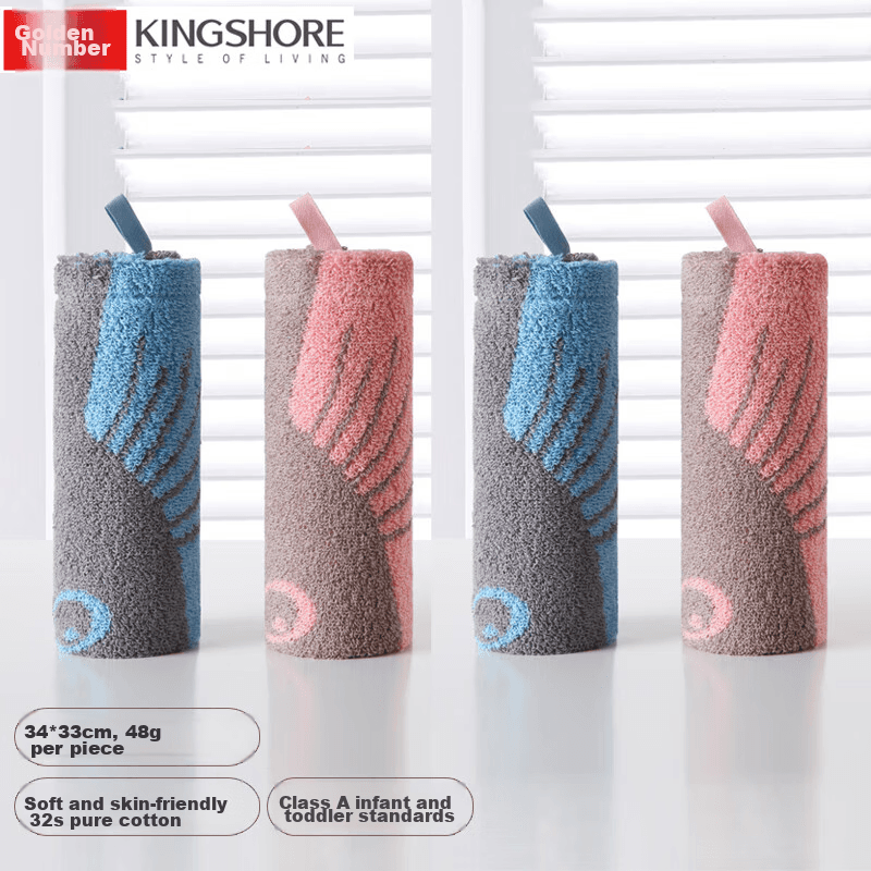 KING SHORE Set peškira, Pamuk, 34x33cm, 4 komada