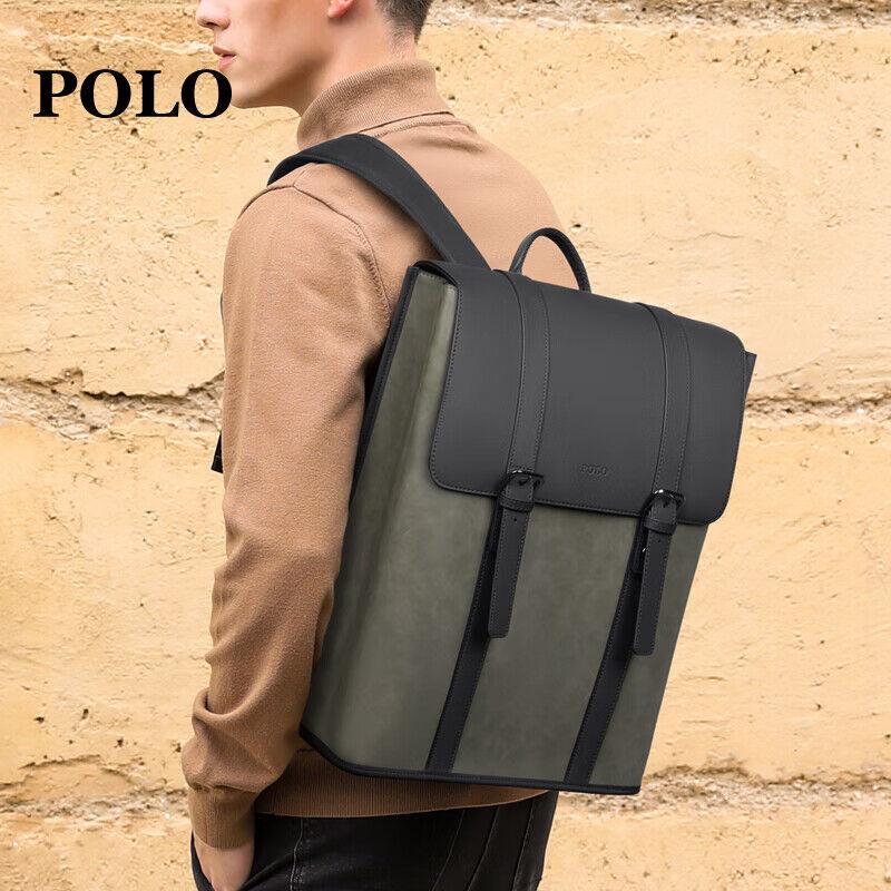 Polo Muški ranac za laptop, 16", Sivo-zeleni