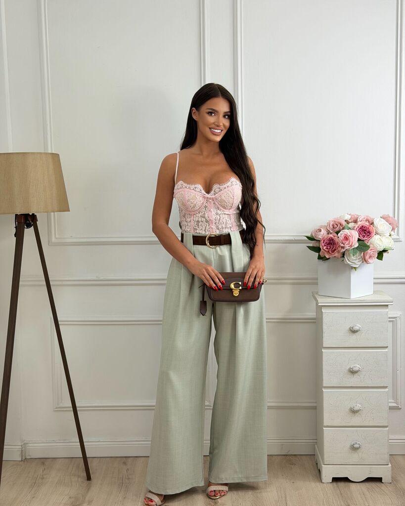 Squareonline Ženske pantalone Grey Elegance, Sive