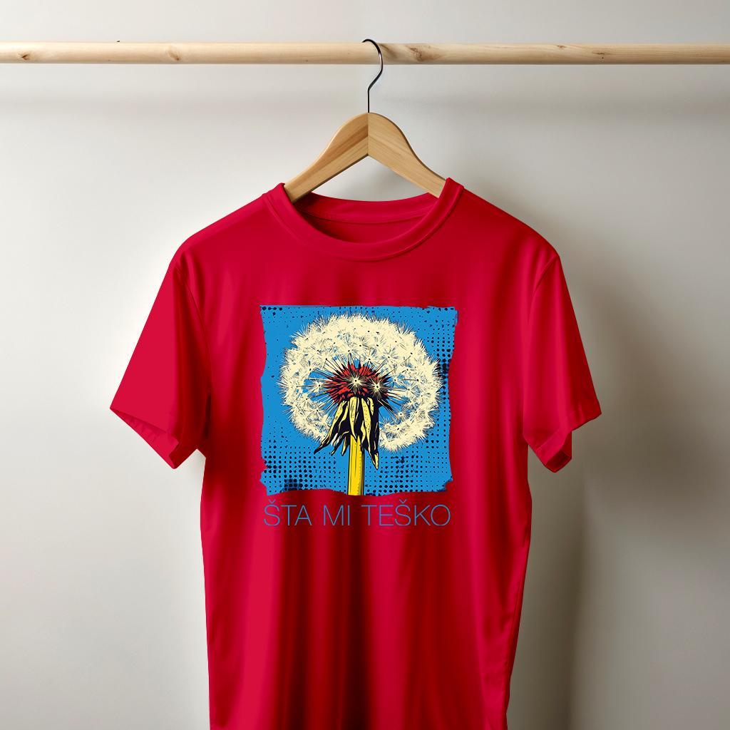 Camiseta Majica sa štampanim printom Cam 966A, Muška, Crvena