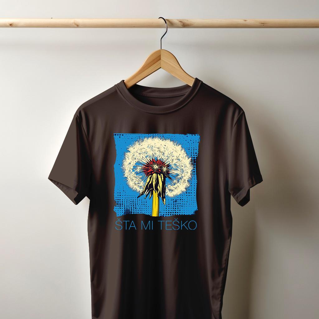Camiseta Majica sa štampanim printom Cam 966A, Muška, Čokolada
