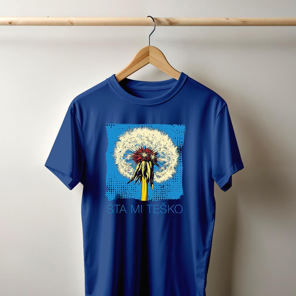 Camiseta Majica sa štampanim printom Cam 967A, Muška, Borovnica