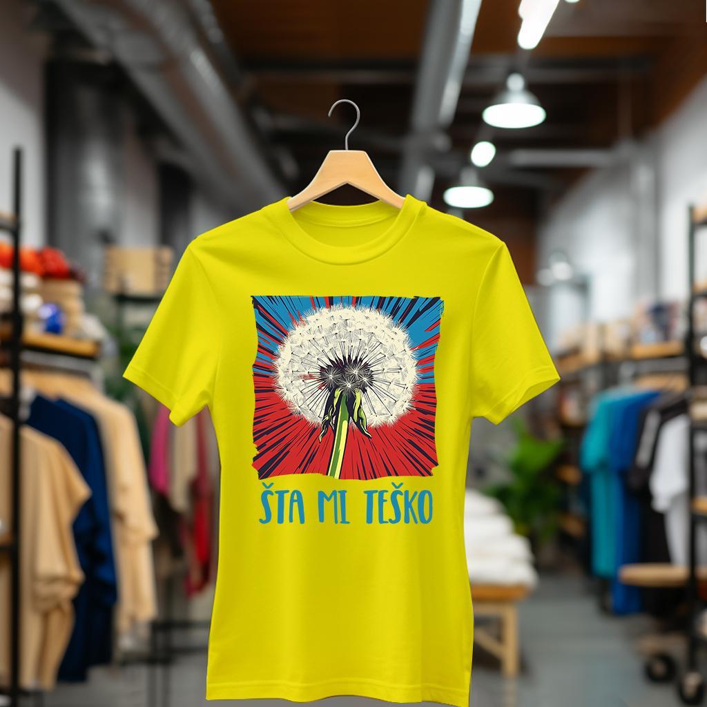 Camiseta Majica sa štampanim printom Cam 965A, Ženska, Žuta