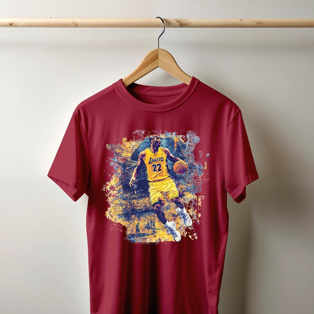 Camiseta Majica sa štampanim printom Cam 991, Muška, Višnja