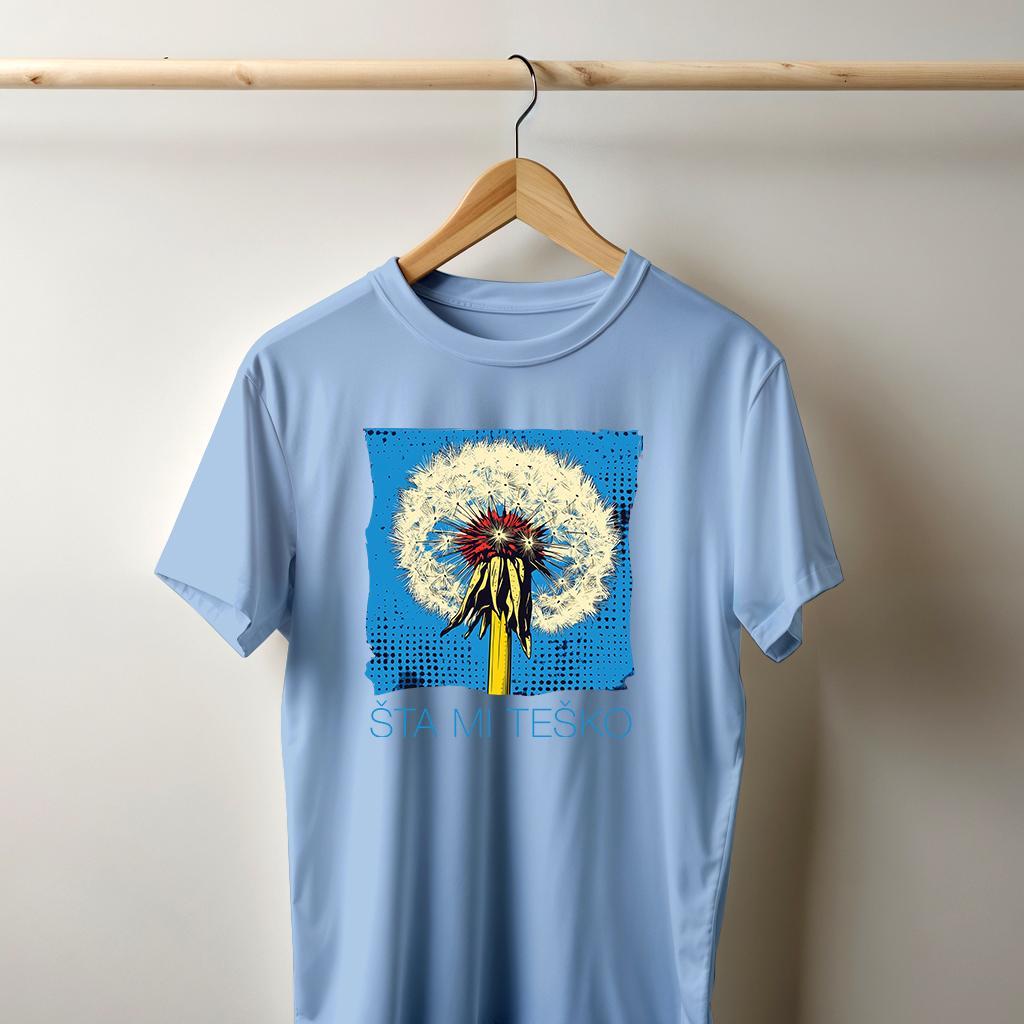 Camiseta Majica sa štampanim printom Cam 967A, Muška, Cijan