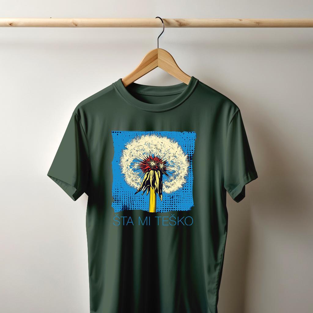 Camiseta Majica sa štampanim printom Cam 966A, Muška, Zimzelena