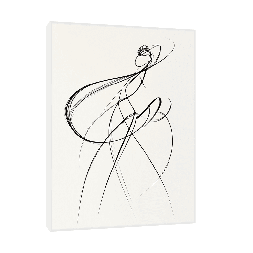 Canvas Slika na platnu Elegantni ples 75x100cm, Sa ramom, Beli